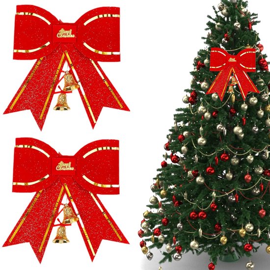 Decoris Kerststrikken - 12x - Rood - 14 X 10 Cm - Kersthanger
