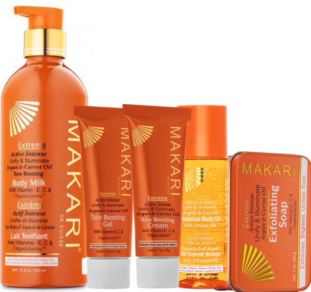 MAKARI 5 Product Set - EXTREME ARGAN & CARROT OIL SKIN