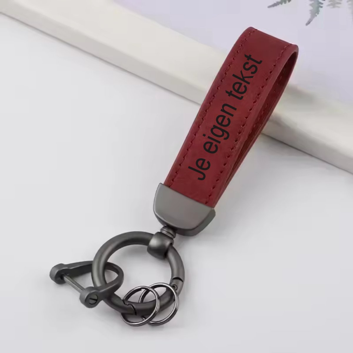 Sleutelhanger Bruin - Sjiek - Laser gegraveerd - Gepersonaliseerd