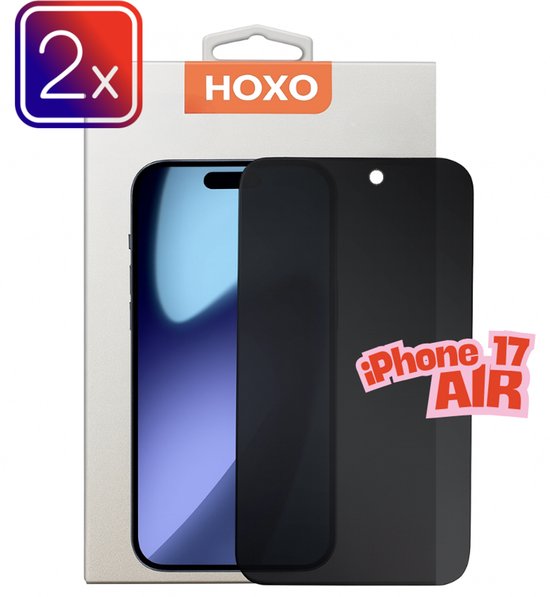 amFilm Screen Protector voor iPhone 17 Air 6.5, 2 Stuks OneTouch Gehard Glas Screen Protector met Cameralensbeschermers, Compatibele Hoes