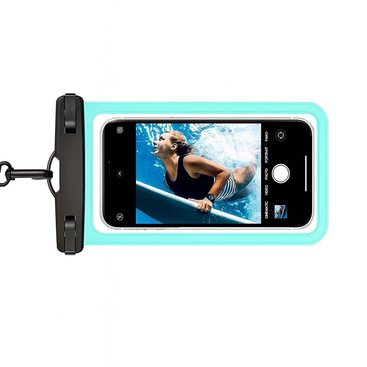 Waterdicht Telefoonhoesje Geschikt voor alle Smartphones - Hoesje – Drijvend Duiken Snorkelen - Drybag Set - Dubbele Klipsluiting - Telefoons tot 6.5 inch – Water Dicht - Onderwater Zwemmen Hoesje Telefoon Paspoort Bankpas - Zwart