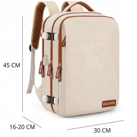 Handbagage Rugzak voor Easyjet - 45 x 36 x 20 cm - Geschikt voor 15,6