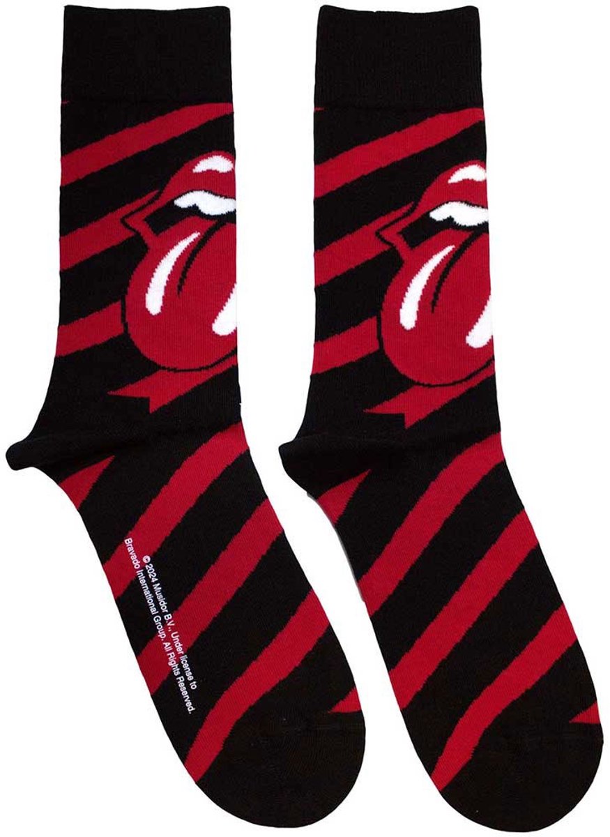 The Rolling Stones - Stripes Enkelsokken - Zwart