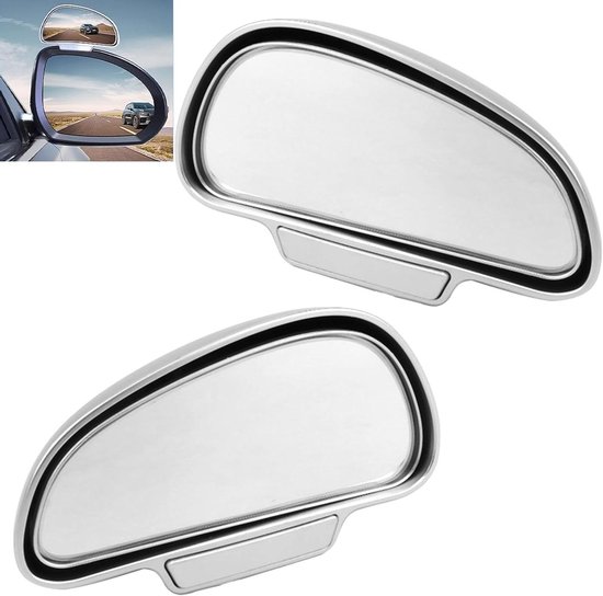 Blindhoekspiegel, 2 stuks, HD-convex-glas, instelbare hoek, voor zijaanzicht, grote draaihoek, dode hoek, voor SUV, vrachtwagen, voertuig (rond