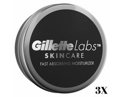 Gillette Labs - Snel Absorberende Hydraterende Crème Van Gillette - Skin Care - Ultra-lichtgewicht - 3x 100ml - Voordeelverpakking
