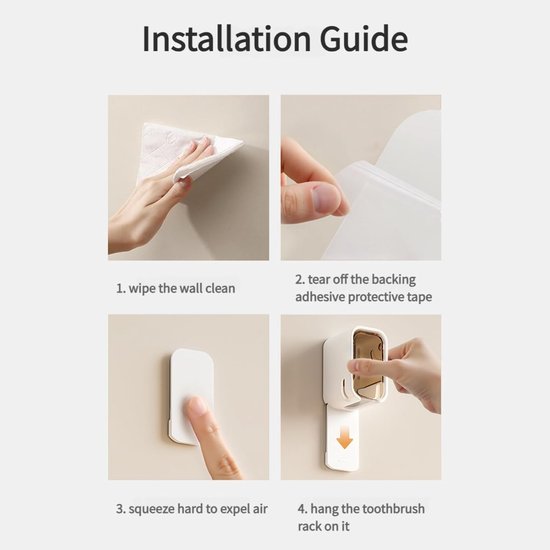 2 verpakkingen wandmontage tandenborstelhouder voor badkamer, douche, tandenborstelhouder voor elektrische tandenborstel, tandpasta, scheermes, zelfklevende muurmontage/aanrecht organizer (2 grijs