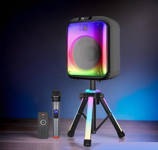 Bluetooth Speaker Party Box - Discolichten - Partybox - Incl. Afstandsbediening - Microfoon Aansluiting