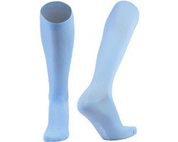 KANGKA® Compressiekousen Maat 39-42 (L/XL) - Lichtblauw - Steunkousen voor Zittend en Staand Beroep - Reissokken - Compressie sokken voor Hardlopen, Wandelen, Vliegtuig