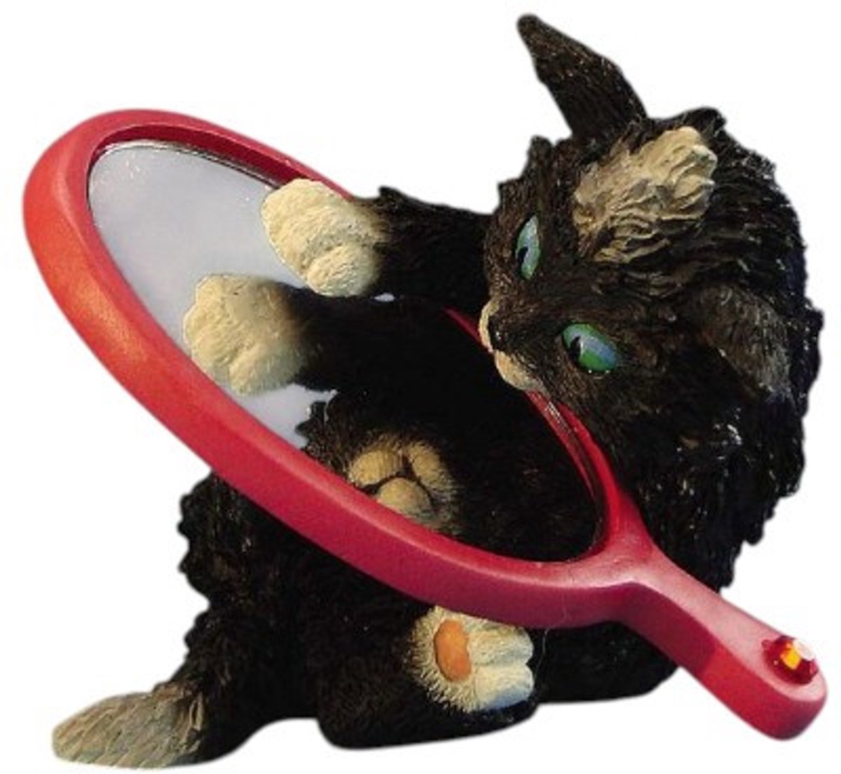 Parastone Vanessa met spiegel - Katten beeldje - Parastone - 6 cm multi