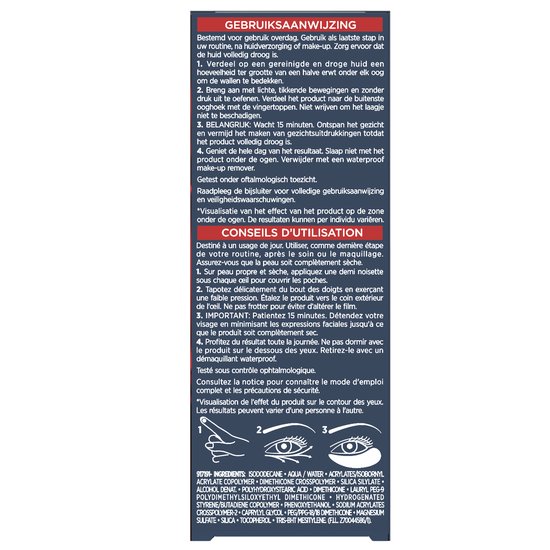 L'Oréal Paris Revitalift Laser Instant Eye Bag Eraser - met Gel-Naar-Tape-Technologie - Gladmakend en Straktrekkend effect - Vermindert Wallen - 15ml