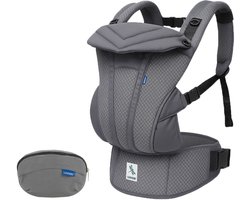 LUVION® Baby carrier ANDES Mountain Grey - Draagzak Baby ...
