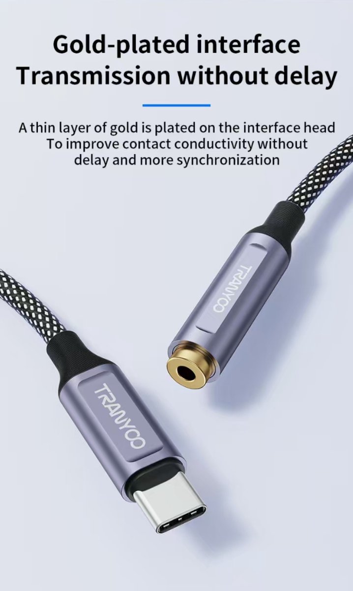 audio adapter type C naar 3.5 mm stereo