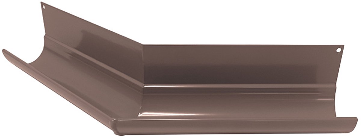 Renoplast® R50 aluminium goothoek | buitenhoek 135° Bruin | Dakgoten Regengoot Dakafvoer Randprofielen van plaatstaal | Tuinhuisje Carport Terras Balkon plug-in kanaal | goot voor dak
