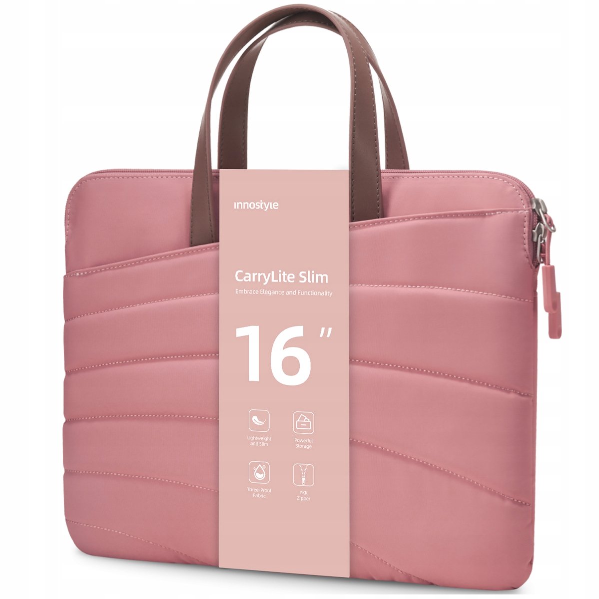 Innostyle Dames Laptoptas 15 6 16 Waterproof Carrylite Slim Roze