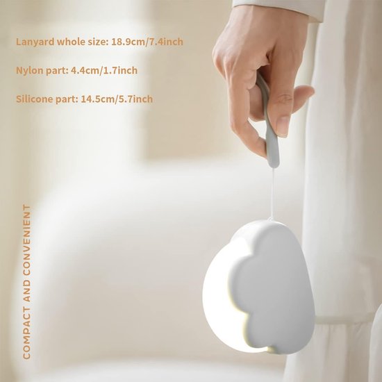 Draagbare oplaadbare LED-nachtlamp voor kinderen, kleine lamp voor baby's, babyvoeding, baby, USB-nachtlamp, verstelbare dimbare nachtlamp, voor kinderen op reis, jongens en meisjes (Blauw) van One Fire — afbeelding 3