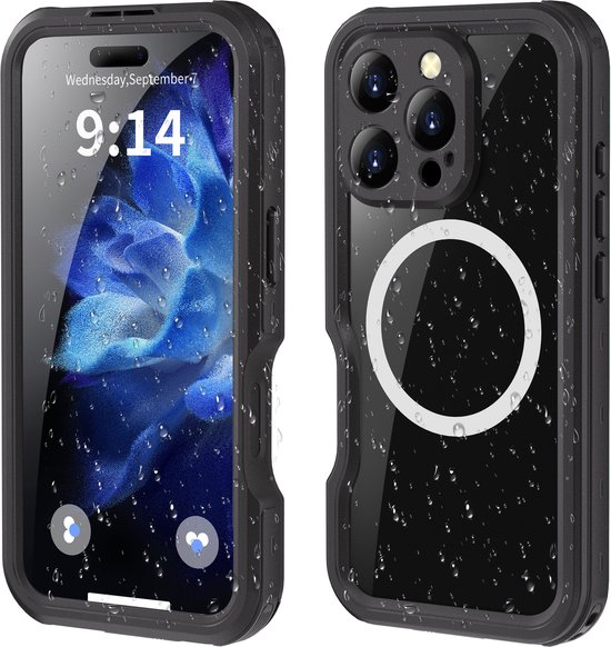 Turtle Shift Volledig waterdicht en stofdicht hoesje geschikt voor iPhone 16 Pro - Magnetische ring
