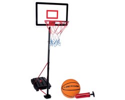 Dunlop Basketbalset - Speelset Junior - In Hoogte Verstelbaar: 165 - 205 cm - Basketbal standaard, bal, pomp