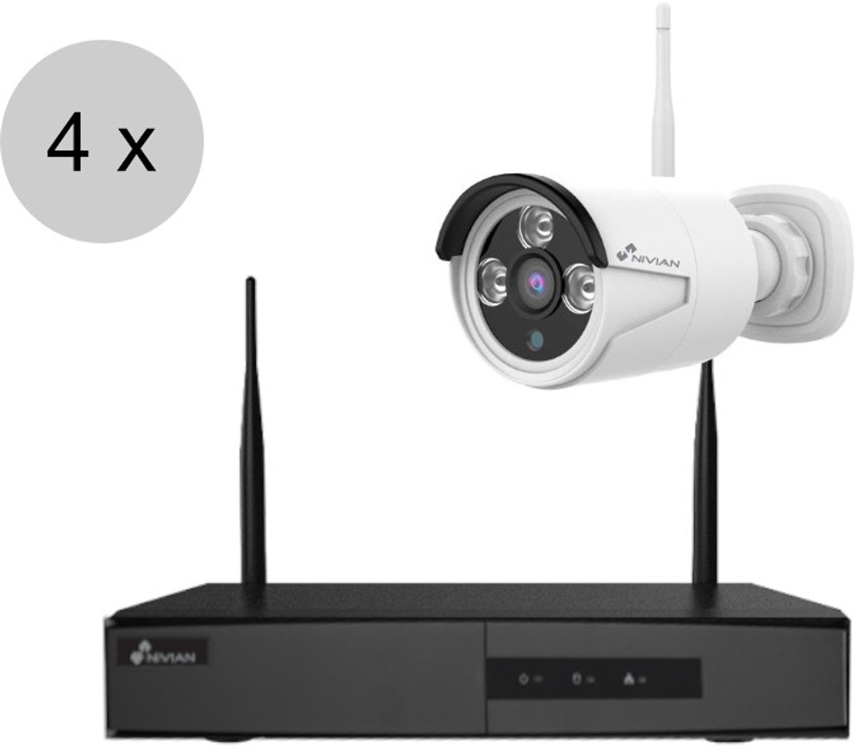 Draadloos camera set 3 MP met 2 weg audio en eigen wifi signaal