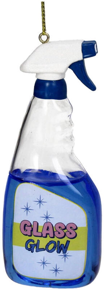 HD CollectionGlazen kerstornament kerst hanger Glasreiniger 12 cm blauw