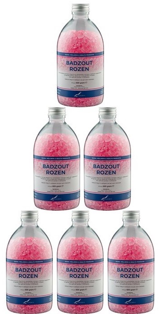 Claudius Badzout Rozen - 600 gram - Fles met aluminium dop - Set van 6 stuks
