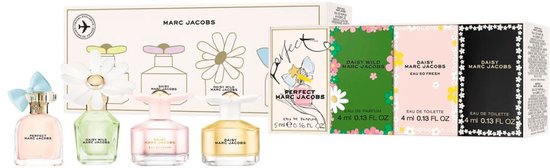 Coffret cadeau Exclusive Marc Jacobs Travel - Perfect EDP 5 ml + Daisy Wild EDP 4 ml + Daisy Eau So Fresh EDT 4 ml + Daisy EDT 4 ml - coffret cadeau pour femme