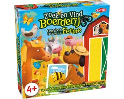Tactic Zoek en Vind Boerderij - Bordspel - Opvouwbare schuren - 17 Speelfiguren - Vanaf 4 jaar