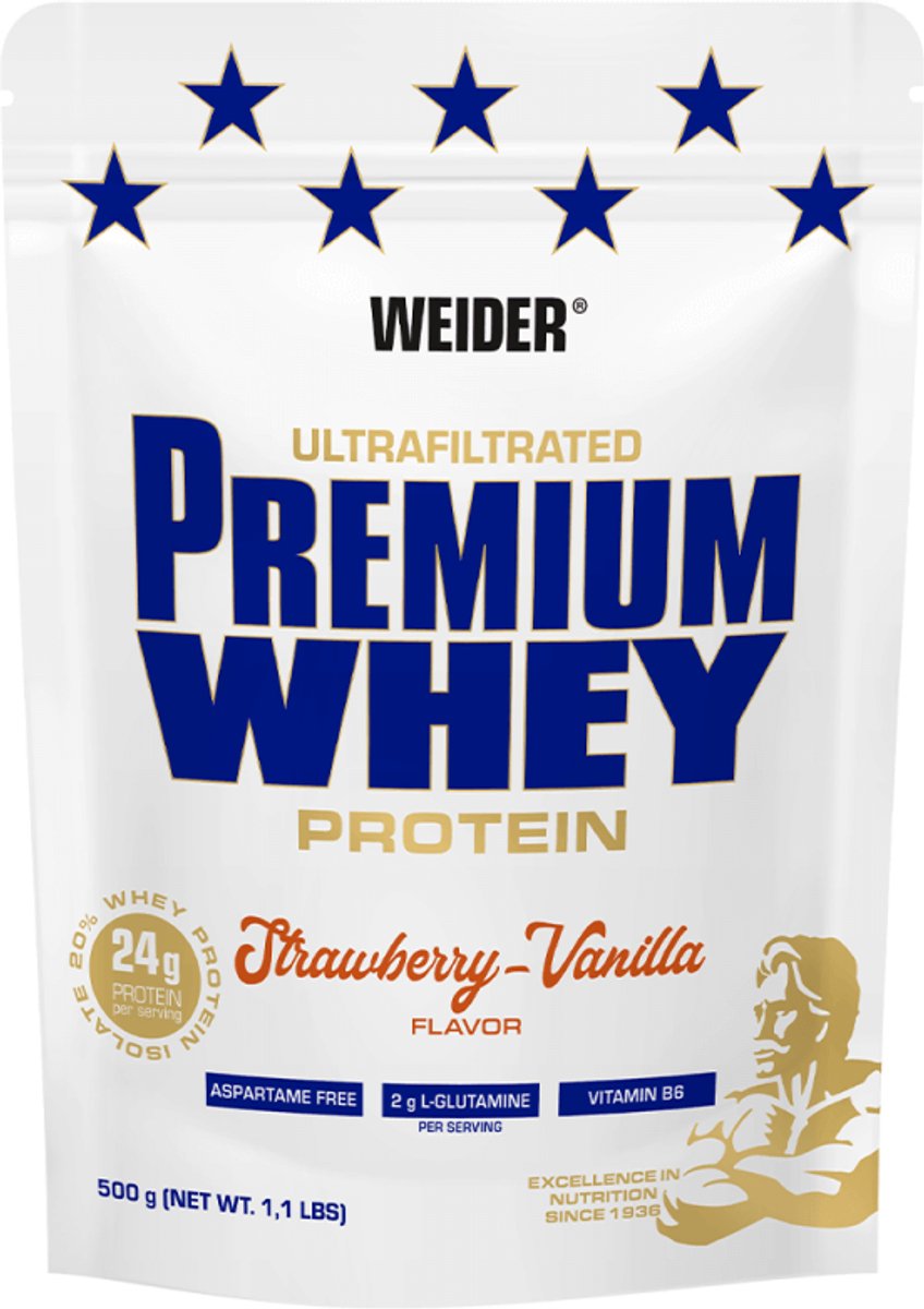 Weider Premium Whey (500g) Strawberry-Vanilla - Eiwitten - Wei-eiwit Mix