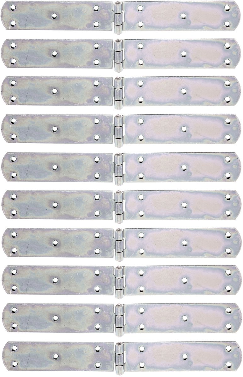 Alberts 845698 Kistscharnier, met geklonken pen, galvanisch verzinkt, dik gepassiveerd, 300 x 35 mm, set van 10