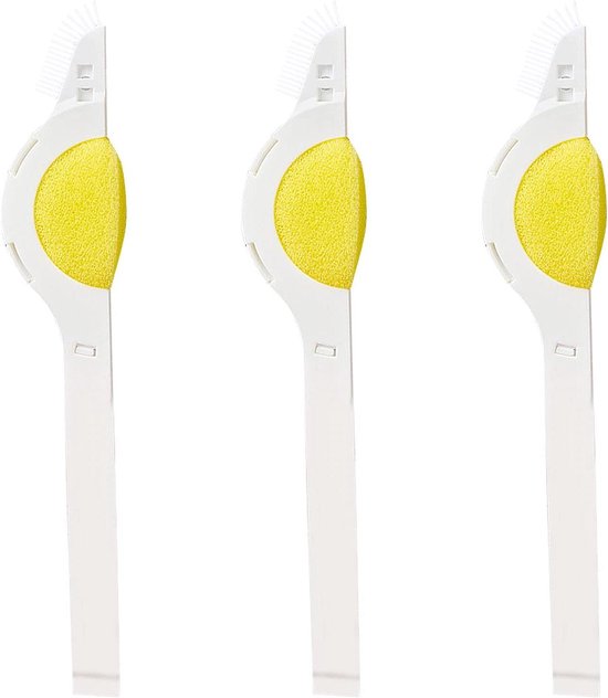 Foto: Brenzoos set van 3 wegwerp toiletborstels voor huishouden reinigingsborstels zonder dode uiteinden wc sprinkler