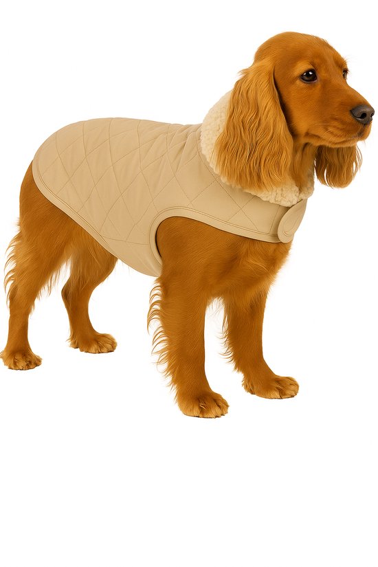 Hondenjas – Flamingo Bonnie – honden jas – hondenjasjes winter – hondenjas waterdicht – 45 cm – A:45cm B:36-44cm C:58-64cm – beige