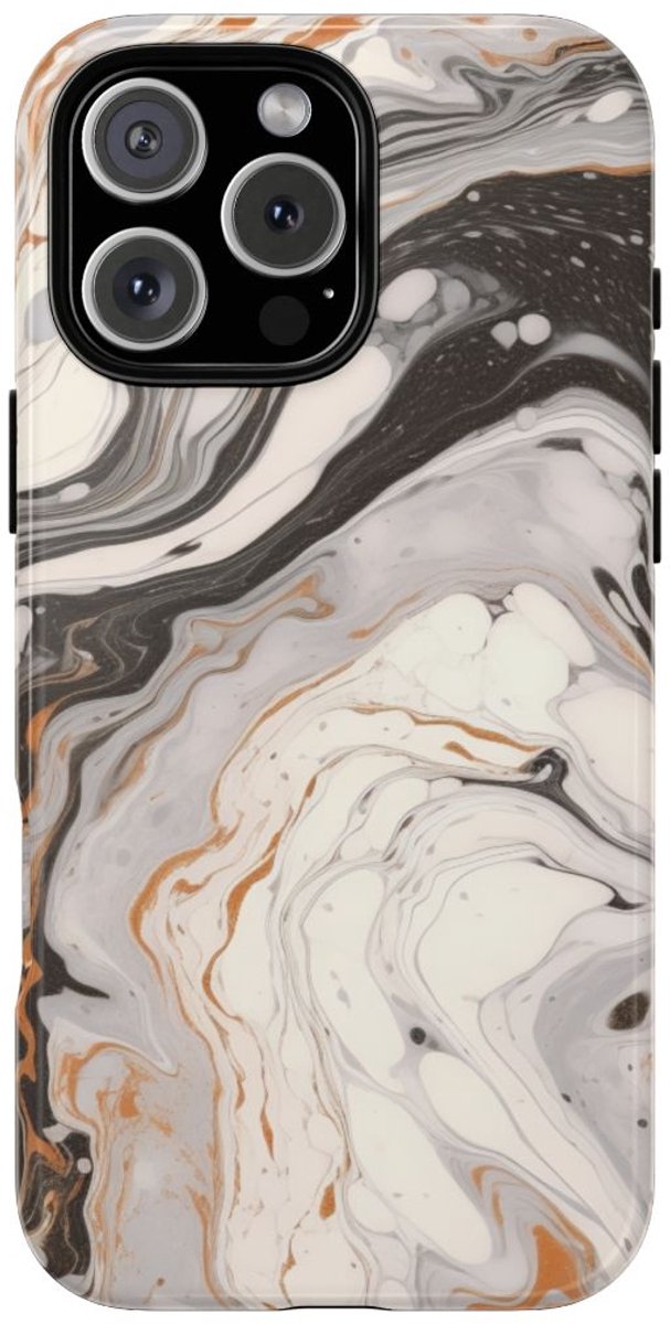 Marmer Swirl Abstract Patroon – Telefoonhoesje Geschikt voor iPhone 16 Pro Max