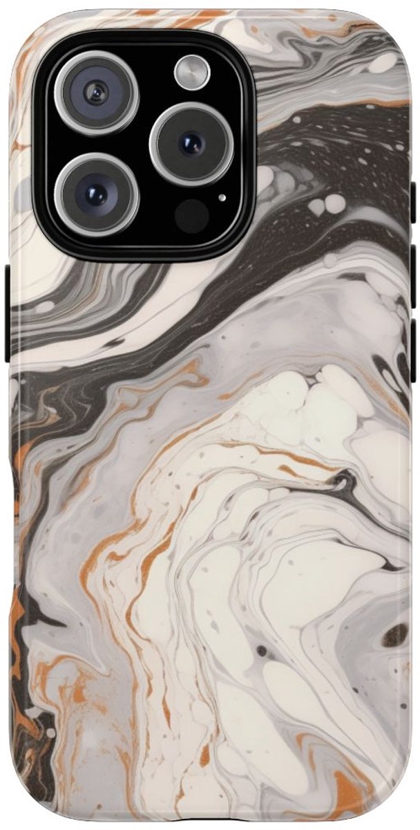 Marmer Swirl Abstract Patroon – Telefoonhoesje Geschikt voor iPhone 16 Pro