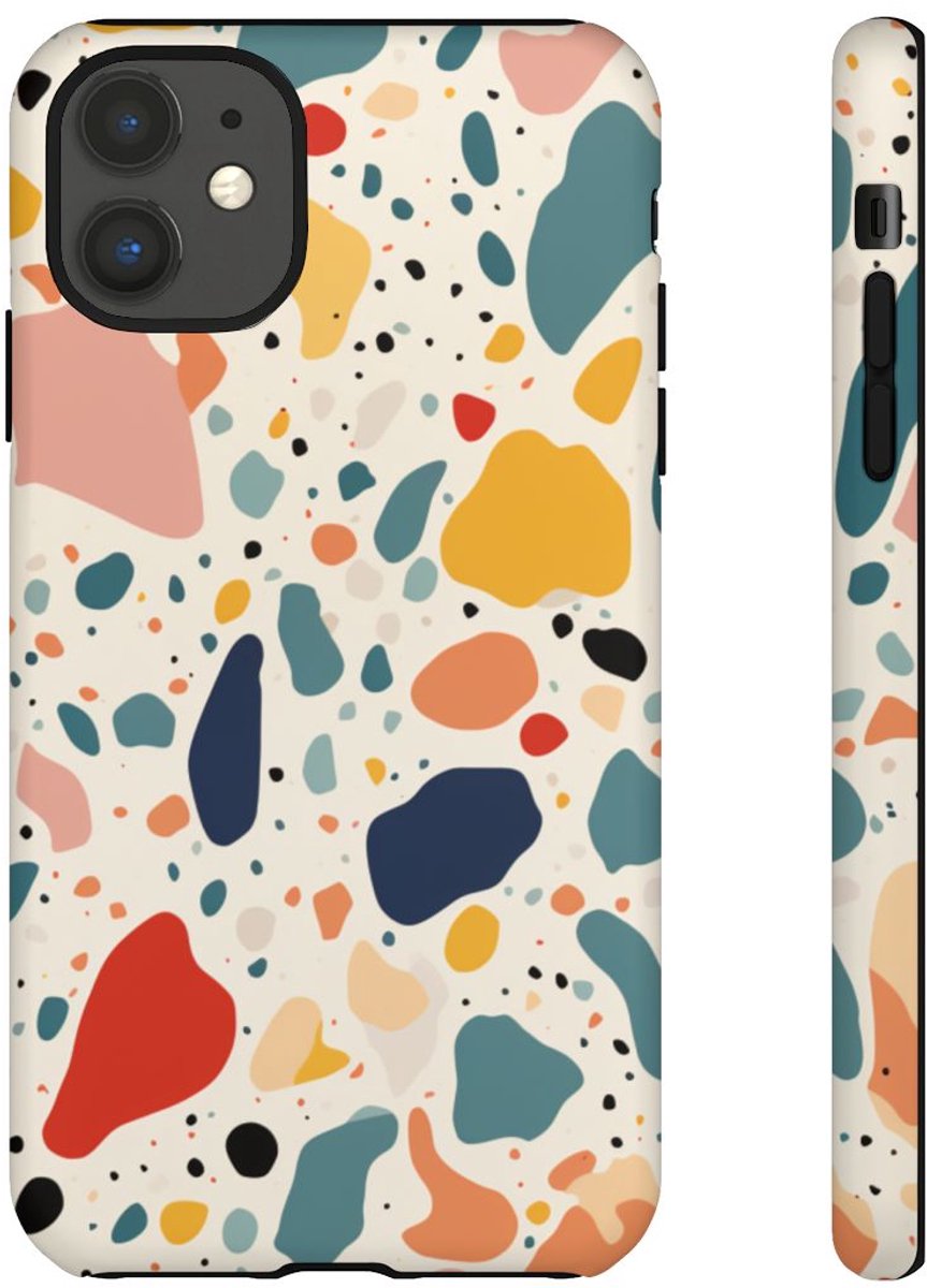 Kleurrijk Terrazzo-Patroon – Telefoonhoesje Geschikt voor iPhone 11