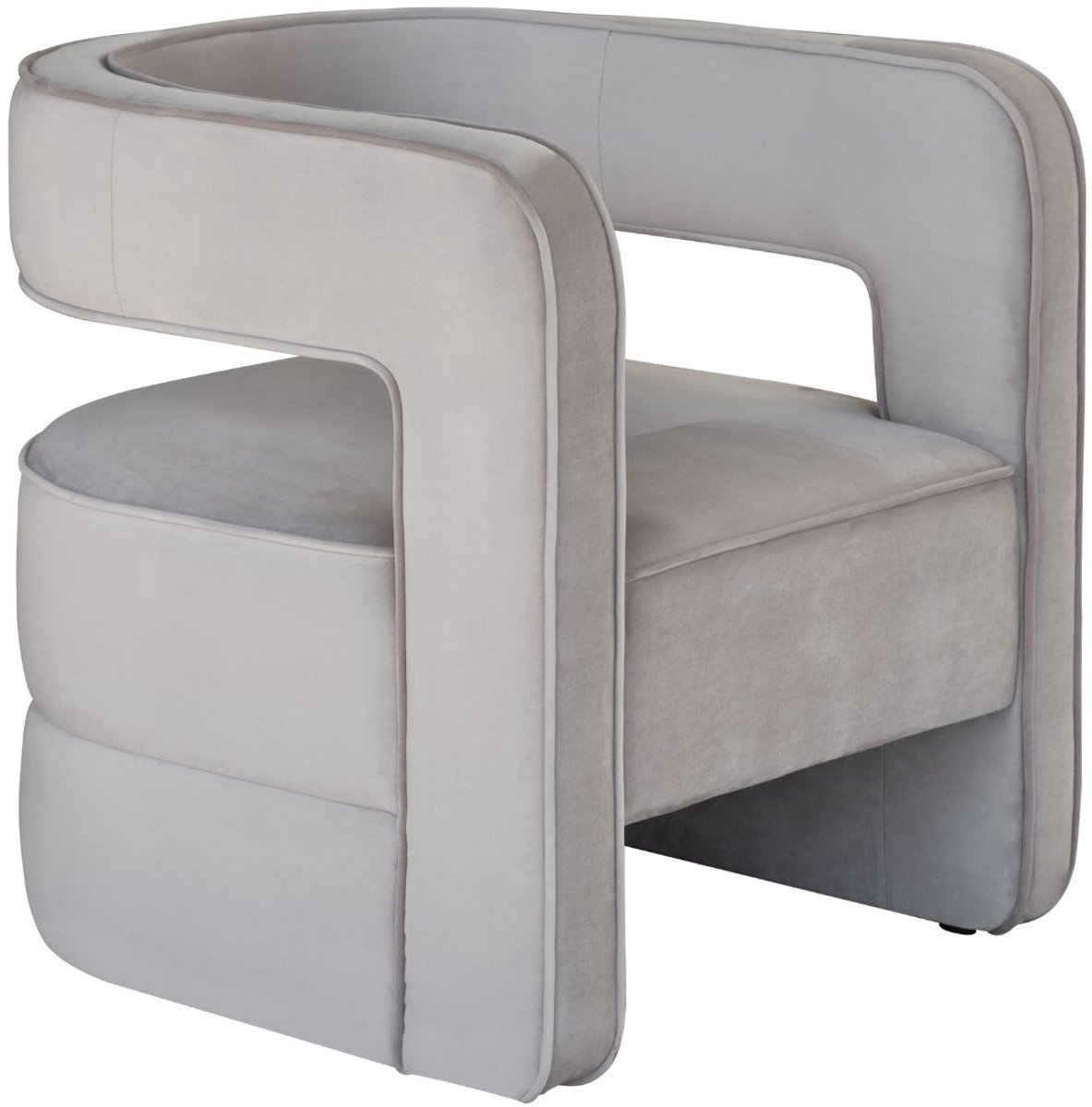 Floraya - Eetkamerstoel Elegance - Taupe - Velours - Draagkracht 150KG - Design stoel
