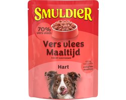 Smuldier Vers vlees Maaltijd Hart 300g | 6 st. | compleet | natvoer | vers vlees | zacht gestoomd