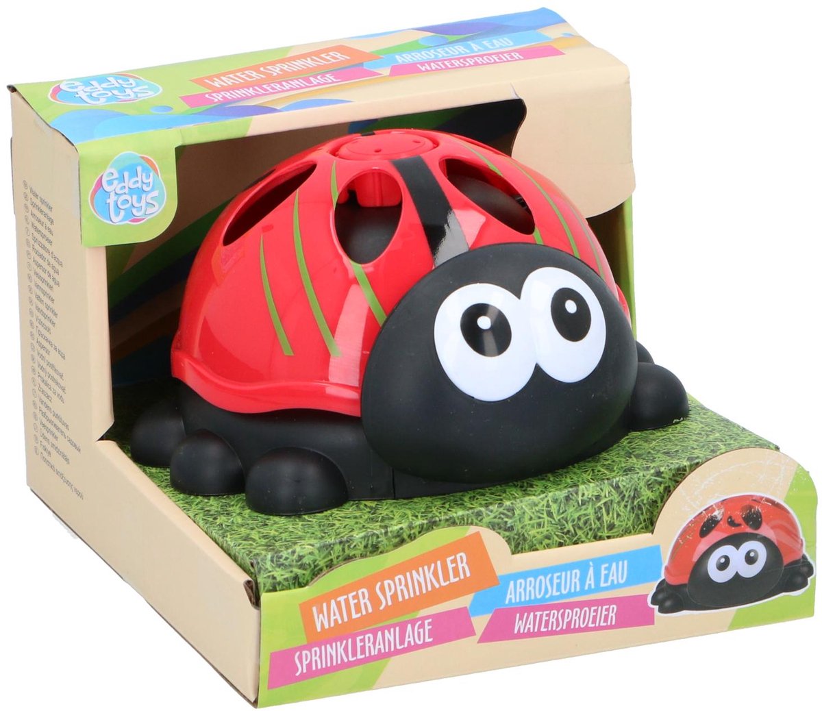 Eddy Toys Watersproeier Lieveheersbeestje - Water Sprinkler voor Tuin - Tuinsproeier voor Kinderen - Waterspeelgoed voor Buiten - Aansluiting op Tuinslang - Rood/Zwart — afbeelding 2