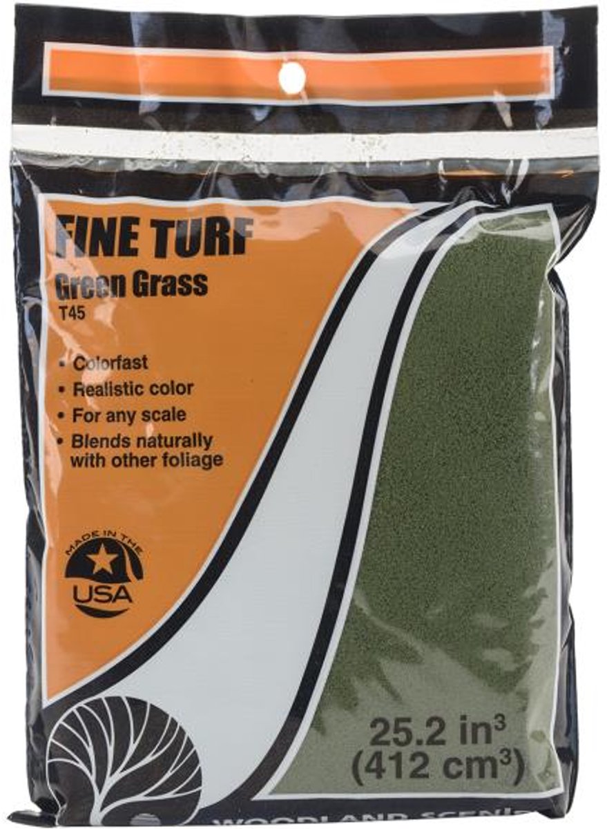 woodland scenic - green grass - fine turf - 353cm3