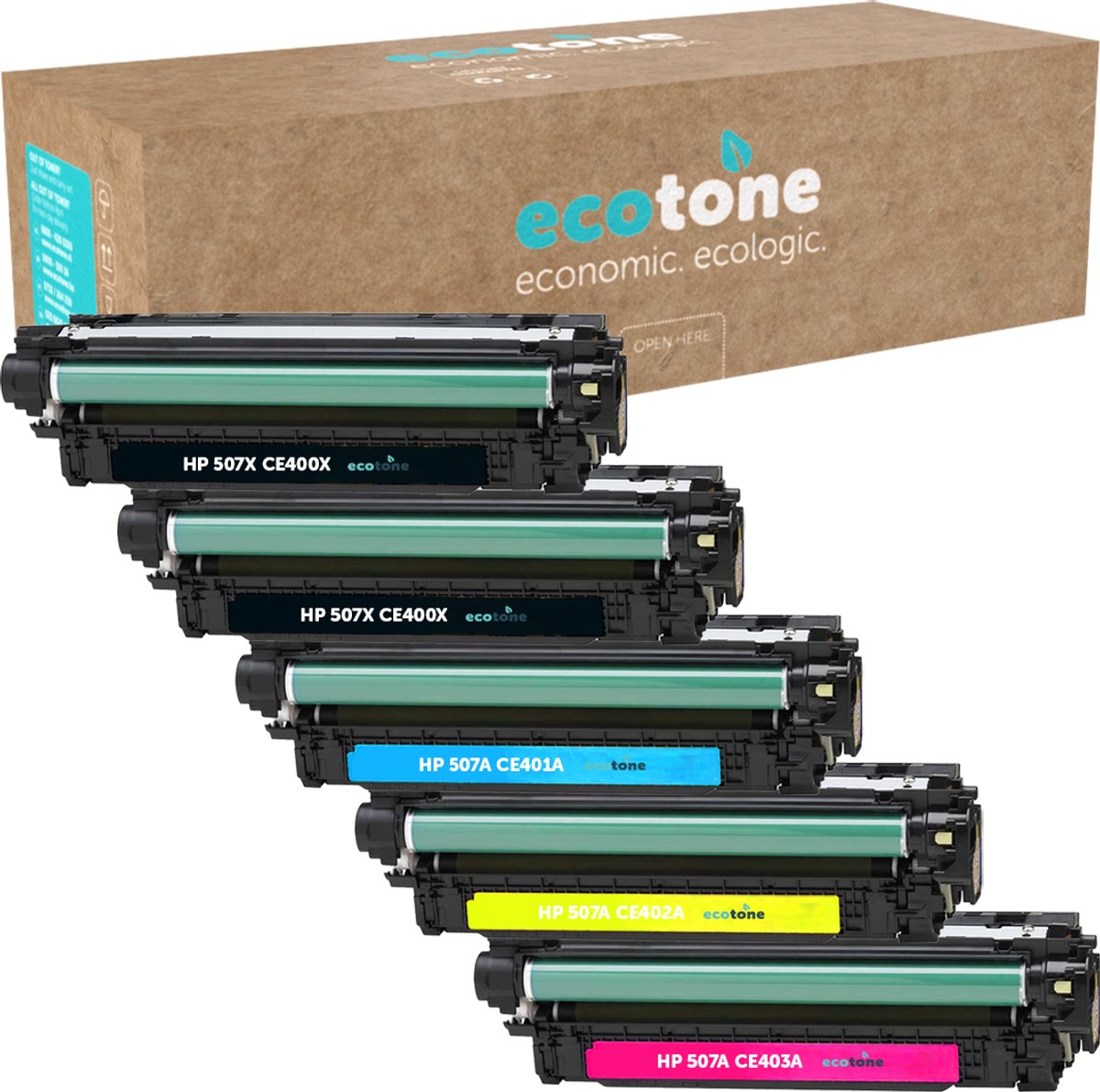 Ecopack (Replaces HP 507X/507A toner) 2xBL + 1xCMY - (BL 2x11000 Pages) (CMY 3x6000 Pages)