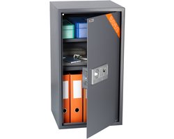 Brihard BUSINESS XXL - biometrische kluis - 1 stuk - titanium grijs met vingerafdruk en code slot