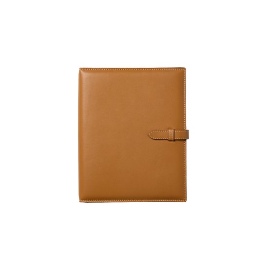 Foto: Ghaya planner cover nappa leer 6 gaten ringband a5 formaat camel