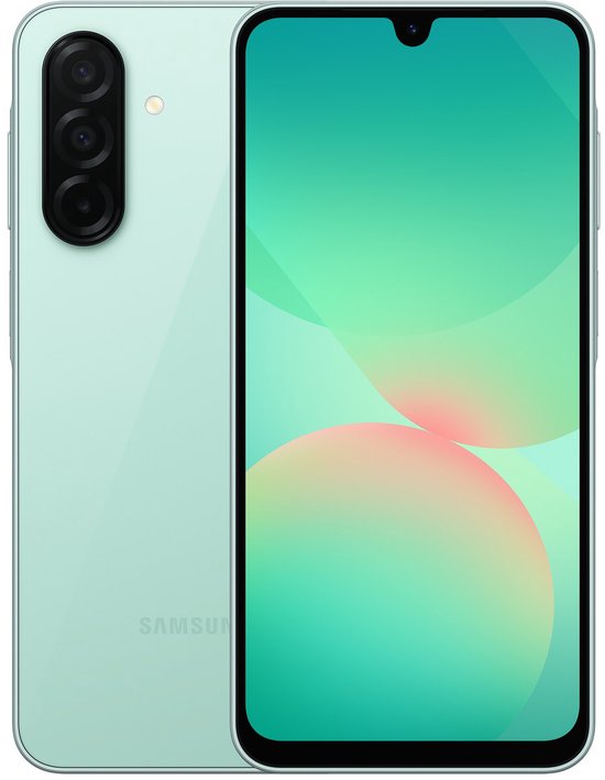Samsung Galaxy A26 5G smartphone 6.7″ Super AMOLED, 256GB opslag, 50MP camera, IP67 waterdicht mint