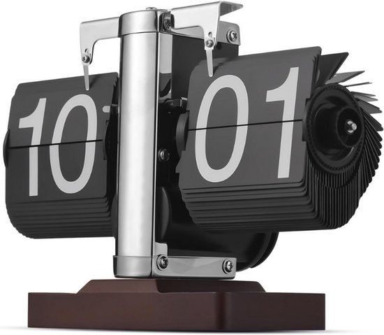 Syrisora Batterij aangedreven Flip Desk Clock, Retro Digitale