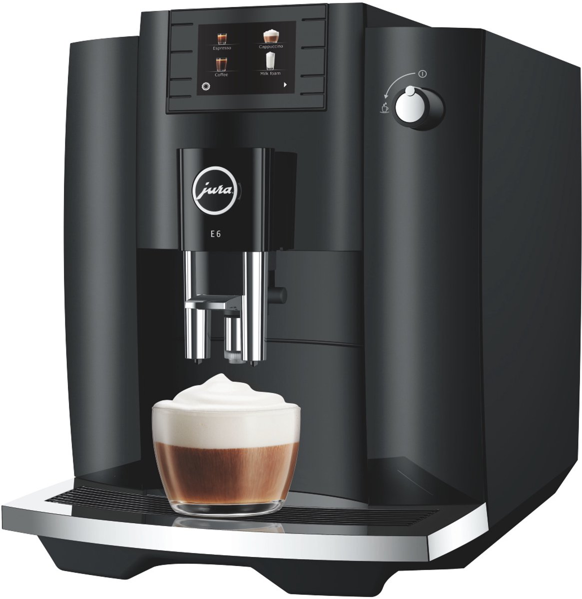 JURA E6 Volautomatische Koffiemachine Piano Black - afbeelding 2
