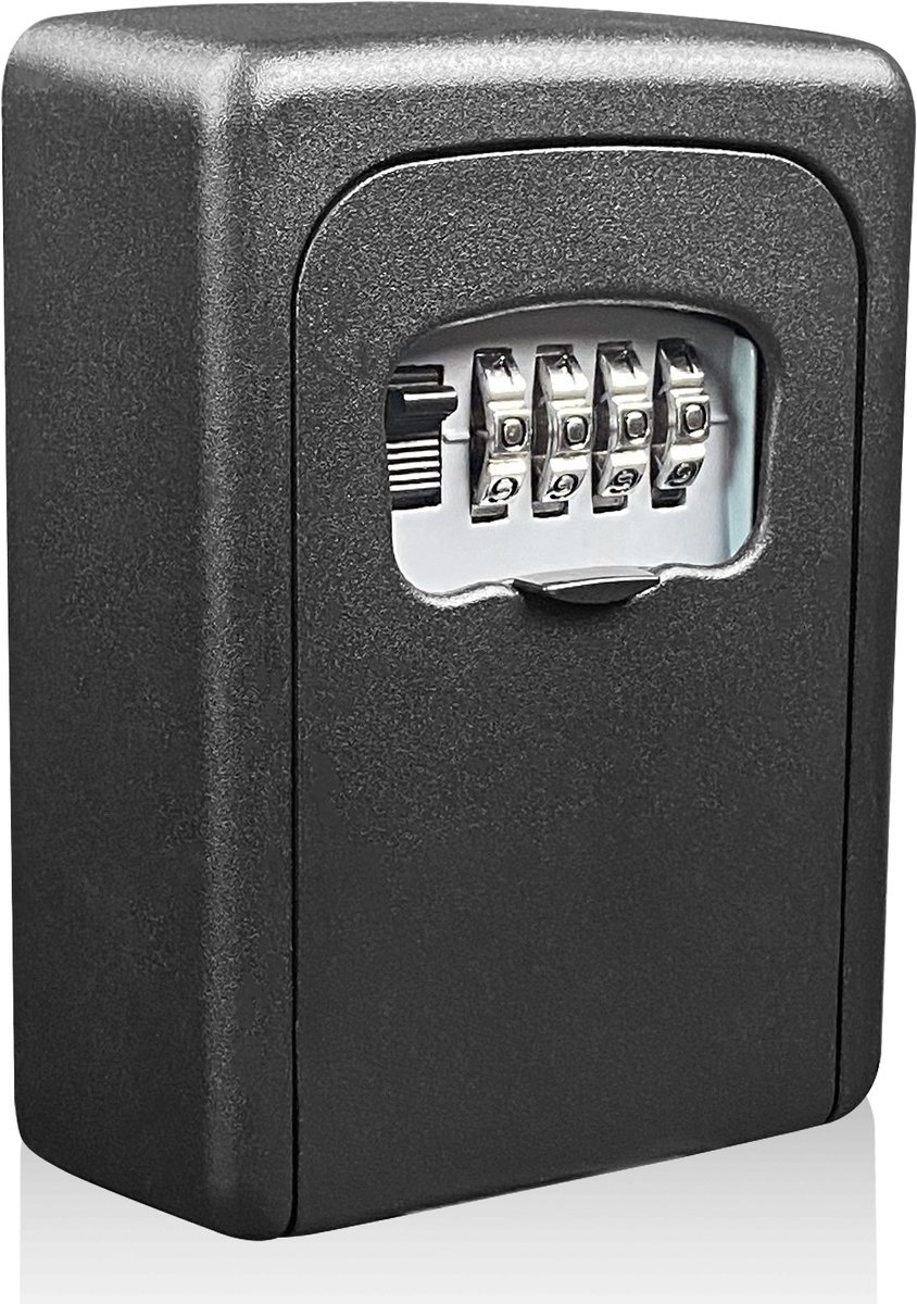Skynzor - Sleutelkastje - Sleutelkluis Buiten - Lock Box - Sleutelkast Metaal Zwart - Kluis Sleutel voor in Huis - Kluisje met Cijferslot - Key Safe Box Outdoor voor Buiten met Code - Key Cabinet Wall Mounted - Wandgemonteerde Sleutelkluisje