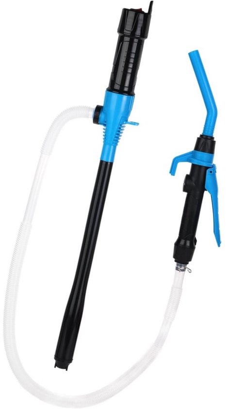 EXCITAT Batterijgevoede vloeistofpomp - Elektrische vloeistofhevelpomp - Veelzijdige draagbare pomp - Geschikt voor brandstof, water, gas - Blauw