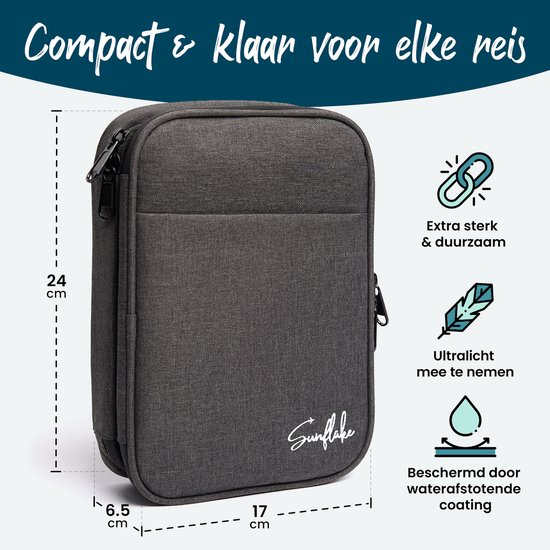 Électronique et accessoires Travel Case Deluxe - Sac Organisateur de Câble - Sac Médecine & Diabète - Sunflake - Sinterklaas & Noël Gift for Adultes - Gadget Men - Zwart