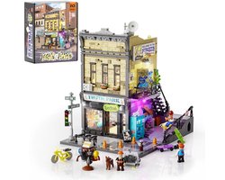 Lumibricks Skate shop Bouwpakket - Met LED verlichting - Miniatuur huisjes - DIY modelbouw met 1573 bouwstenen - Bouwpakketten volwassenen - Bouwdoos F9051