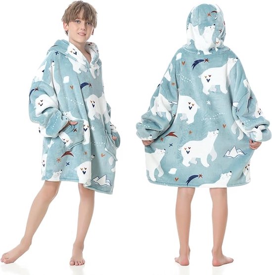 Hoody, voor kinderen, oversized, dekentje met mouwen en capuchon