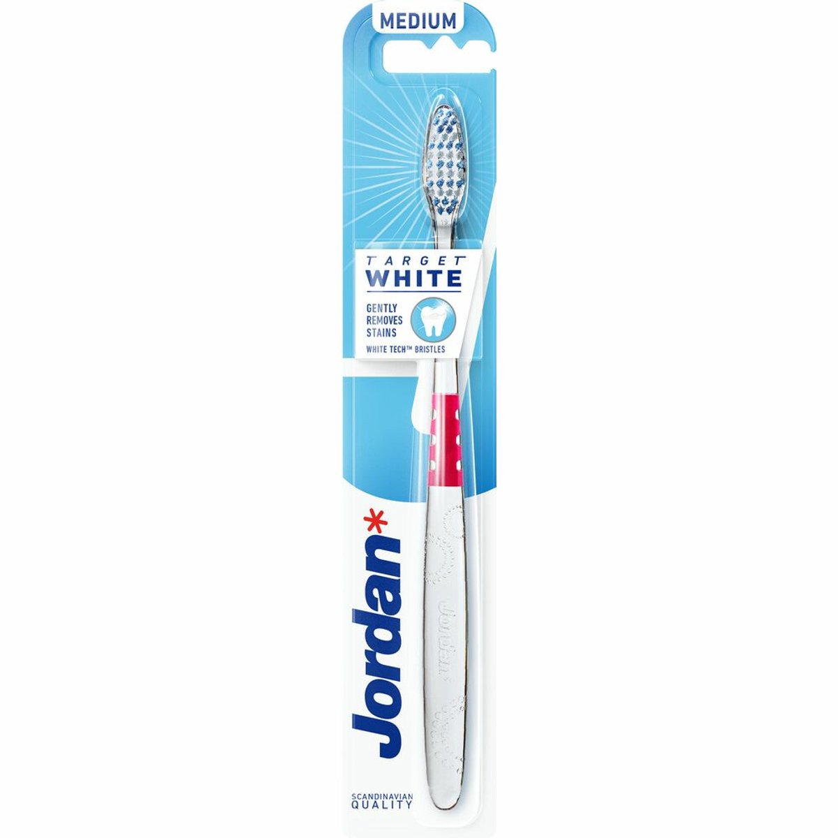 Jordan Tandenborstel Target White Medium - 3 x - Voordeelverpakking