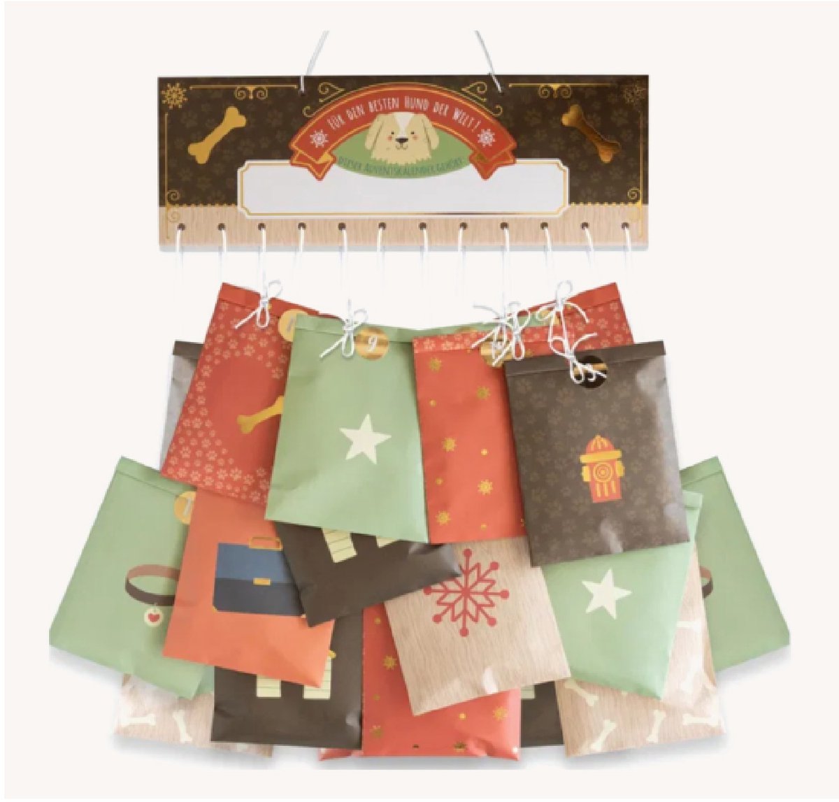 Wurm - Adventskalender voor honden - met 24 zakjes